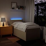 thumbnail of vidaXL Boxspringbett mit Matratze Creme 90x200 cm Stoff