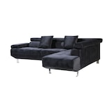 thumbnail of Sofa Rinconera Chaise Longue Executive negro 262x190cm vista de frente lado derecho