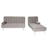 thumbnail of Schlafsofa HWC-K22, Couch Ecksofa Sofa, Liegefläche links/rechts Schlaffunktion 236cm ~ Samt grau