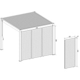 thumbnail of Weide Holzoptik Lamellenwand für Weide Pergola | drehbare Lamellen | aus Aluminium | anthrazit
