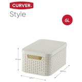 thumbnail of Curver Style Aufbewahrungskorb mit Deckel 3 Stk. Weiß 240652