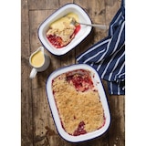 thumbnail of Gastronoble Olympia rechteckige Speiseschale weiß-blau 19 x 28cm