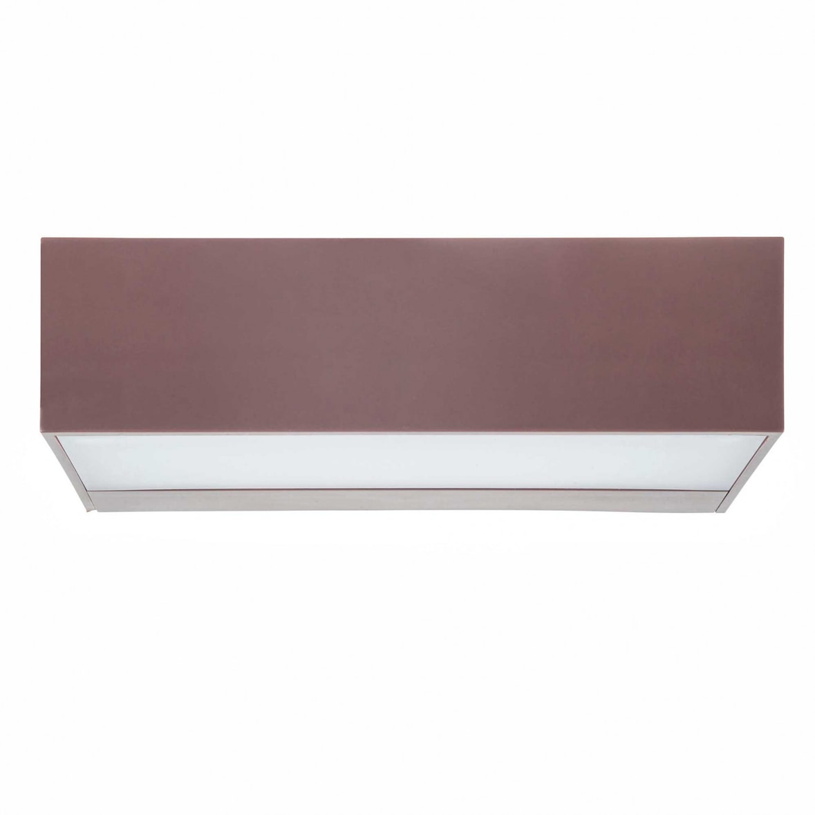 FORLIGHT Ara aplique exterior rectangular marrón con led blanco cálido 3000K