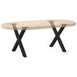 thumbnail of Helloshop26 - Set aus 2 X-förmigen Couchtischbeinen mit verstellbaren Nivellierfüßen 50 x 42–43 cm schwarzer Stahl 02_0057169