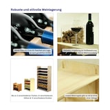 thumbnail of PROREGAL Weinregal PINOTWINE C | HxBxT 61,6x63,2x26,5cm | 24 Flaschen | Massives Kiefernholz | Natur unbehandelt | Flaschenregal Weinständer Holzregal