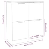 thumbnail of Helloshop26 - Buffet Sideboard Kommode Kleiderschrank Aufbewahrungsmöbel Organizer Küche Wohnzimmer Sonoma-Eiche 60 x 30 x 70 cm 02_0031584