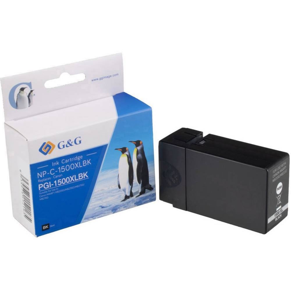 G&G Tinte ersetzt Canon PGI-1500XL BK Kompatibel  Schwarz NP-C-1500XLBK 1C1500B
