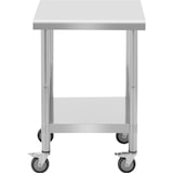 thumbnail of Royal Catering Edelstahltisch mit Rollen - PREMIUM - 60 x 60 cm - 120 kg -