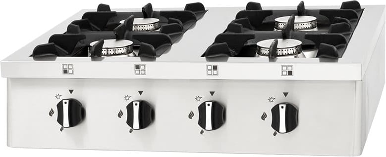 Maquimport - Cocina a gas de sobremesa de 4 quemadores - Serie Magma
