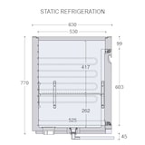 thumbnail of Cella frigo da incasso per banco bar o retrobanco CUBO77 TN10S cm. 100x63x77h.