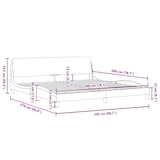 thumbnail of vidaXL Bettgestell "Dover" Grau 200x200 cm Kunstleder