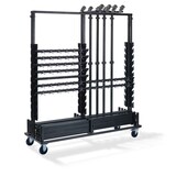 thumbnail of Garderoben Transportwagen groß, für 10 komplette Garderoben, Hammerschlag, 186x60,5x201cm (BxTxH), T91800