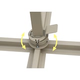 thumbnail of METRO PROFESSIONAL Vierkante parasol in hout-look, aluminium, 3 x 3 m, waterafstotend, humus