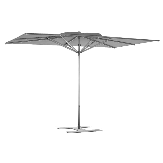 Assalit-Jean Parasol de terrasse Prémium Gris 300 x 250 Armature Gris