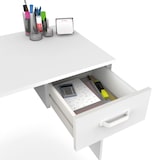 thumbnail of Briebe Mesa Escritorio Ordenador 75x90x50cm, 1 Cajón Almacenamiento, Oficina, Habitación Juvenil, Desk, Prakt, Blanco