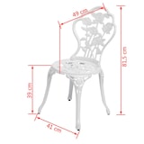 thumbnail of vidaXL Bistrostoelen 2 st gietaluminium wit