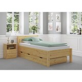 thumbnail of Hohes Holzbett 90x200 Kiefer natur Seniorenbett Einzelbett Zubehör wählbar V-60.55-09 ohne Zubehör