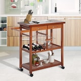 thumbnail of HOMCOM Carrello da Cucina con Portabottiglie, 2 Ripiani  2 Cassetti