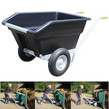 thumbnail of Großmulden-Kippkarre 260 Liter Futterkarre Hofkarre Mistkarre Doppelradschubkarre Lufträder