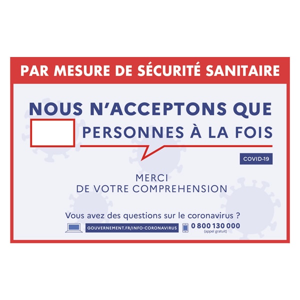 Affiche "Jauge Réouverture Commerce" rigide 20X30cm - Etiq-Etal