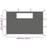 thumbnail of Parois latérales de belvédère avec fenêtres 2 pcs Anthracite Modèle Vega Executive Élite