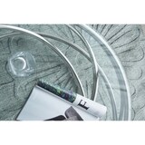 thumbnail of SalesFever Couchtisch Ø 80 cm rund | Sicherheitsglasplatte klar 8 mm | Gestell rostfreier Edelstahl | Silber