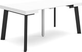 thumbnail of Ausziehbarer Konsolentisch, 160x90x73cm, Für 8 Personen, Holzbeine, Moderner Stil, Weiß _ 216_25