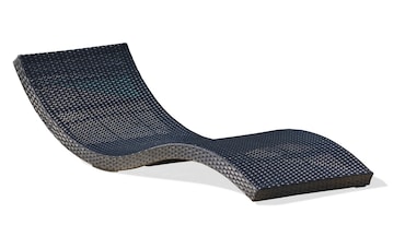 DCB GARDEN Lettino in resina intrecciata 190 x 62 X 47 cm