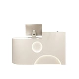 thumbnail of Kleine Empfangstheke, moderne Kassentheke und Rezeption, geeignet für Geschäfte, Kosmetikstudios und mehr Beige 100×60×100cm【M Paopao 100】