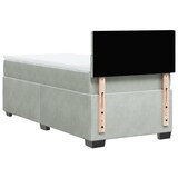 thumbnail of vidaXL Boxspringbett mit Matratze Hellgrau 90x190 cm Samt