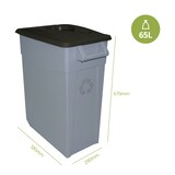 thumbnail of Contenedor de residuos Zeus abierto 65 litros. Color Negro.