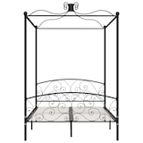 thumbnail of vidaXL Himmelbett-Gestell Schwarz Metall 120 x 200 cm