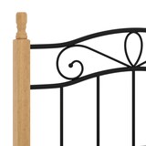 thumbnail of vidaXL Bettgestell Schwarz Metall und Massivholz Eiche 90x200 cm