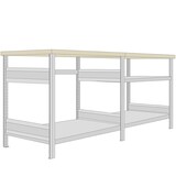 thumbnail of PROREGAL Werkbank FALKE Stecksystem | HxBxT 88x210x70cm | 1 Ebene Stahlfachboden | Fachlast 150kg | Verzinkt