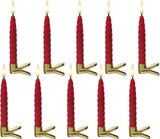 thumbnail of LED Baumkerzen TWIST 10 gedrehte Baumkerzen mit Clip kabellos Fernb rot