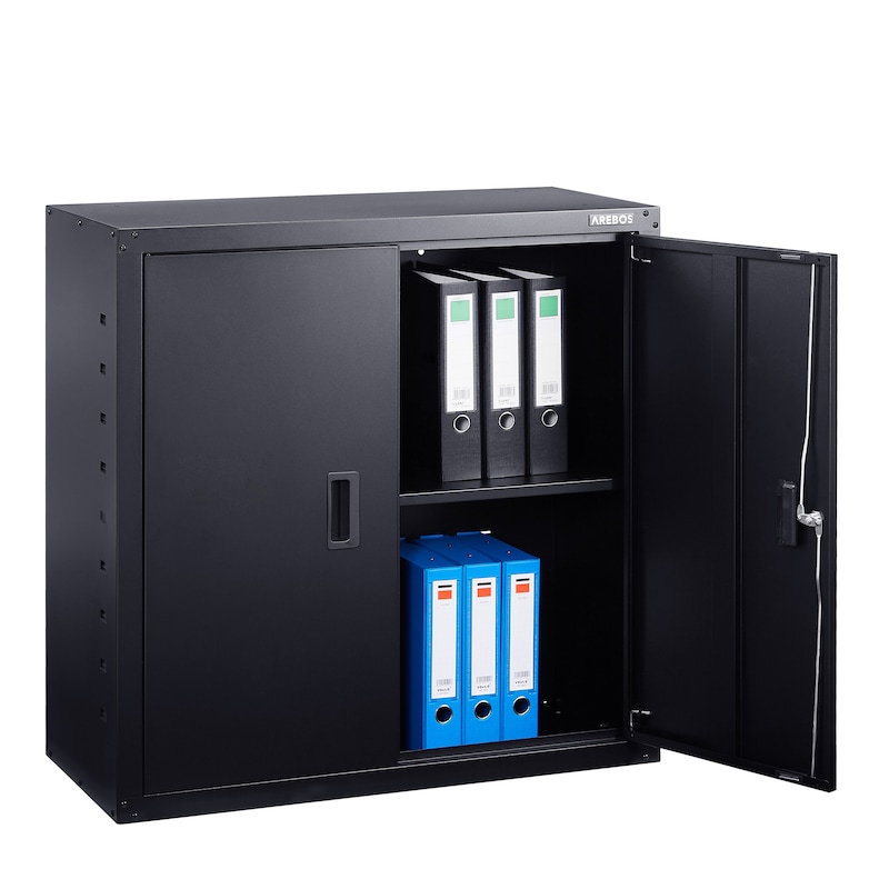 Armadio Ufficio In Metallo Con Serratura 1 Anta E 4 Ripiani - Foto 3