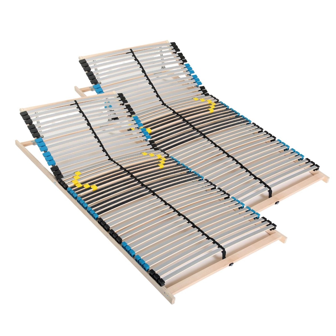 Premium Lattenrost 160x200, Lattenrahmen Buche, 7 Komfortzonen, 42 Latten, Federholzrahmen Made in Germany,  Kopfteil verstellbar, Traglast 150Kg