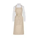 thumbnail of AMSTERDAM - Recycled Bib Apron with Pocket: One Size / Natural