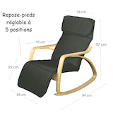 thumbnail of Relax Fauteuil Schommelstoel met Voetsteun Mod. ZEN NATUURLIJK ZWART van Yelloo