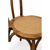 thumbnail of Silla Thonet oscura de madera de haya con asiento de ratán
