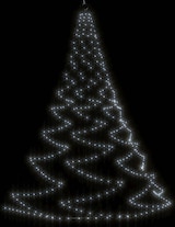 Ein spiralförmiger Weihnachtsbaum aus Lichtern.