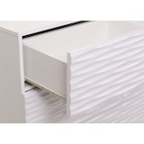 thumbnail of Kommode HWC-M52, Schrank Sideboard, 3D-Design Schubladen Push-to-open, 81x120x42cm Hochglanz weiß