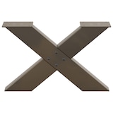 thumbnail of Helloshop26 - Set di 2 gambe robuste per tavolino da caffè a forma di X 60 x 30 cm con piedini regolabili design moderno acciaio 02_0057215