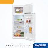 thumbnail of Exquisit Kühl-Gefrierkombination KGC270-45-040E weiss, 206 l Fassungsvermögen