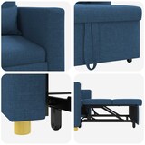 thumbnail of vidaXL Ausziehbare Schlafcouch Einzel Blau 90 x 165 x 87 cm Stoff
