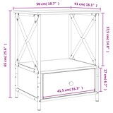 thumbnail of vidaXL Nachttische 2 Stk. Schwarz 50x41x65 cm Holzwerkstoff