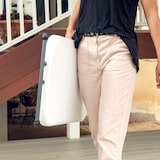 thumbnail of Table pliante rectangulaire ajustable en hauteur - blanc -66 x 46 cm -