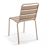 thumbnail of Conjunto de mesa de terraza de metal y 4 sillas de color topo