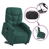 thumbnail of vidaXL Elektrischer Massagesessel mit Aufstehhilfe Dunkelgrün Stoff