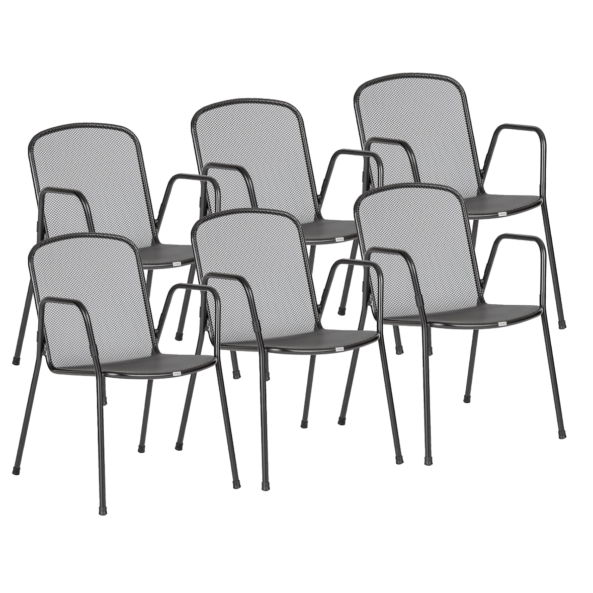 acamp 6er Set acamp Stapelsessesl 56145 alfredo anthrazit